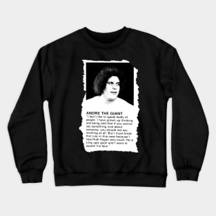 Andre the Giant Hates Hulk Hogan Crewneck Sweatshirt